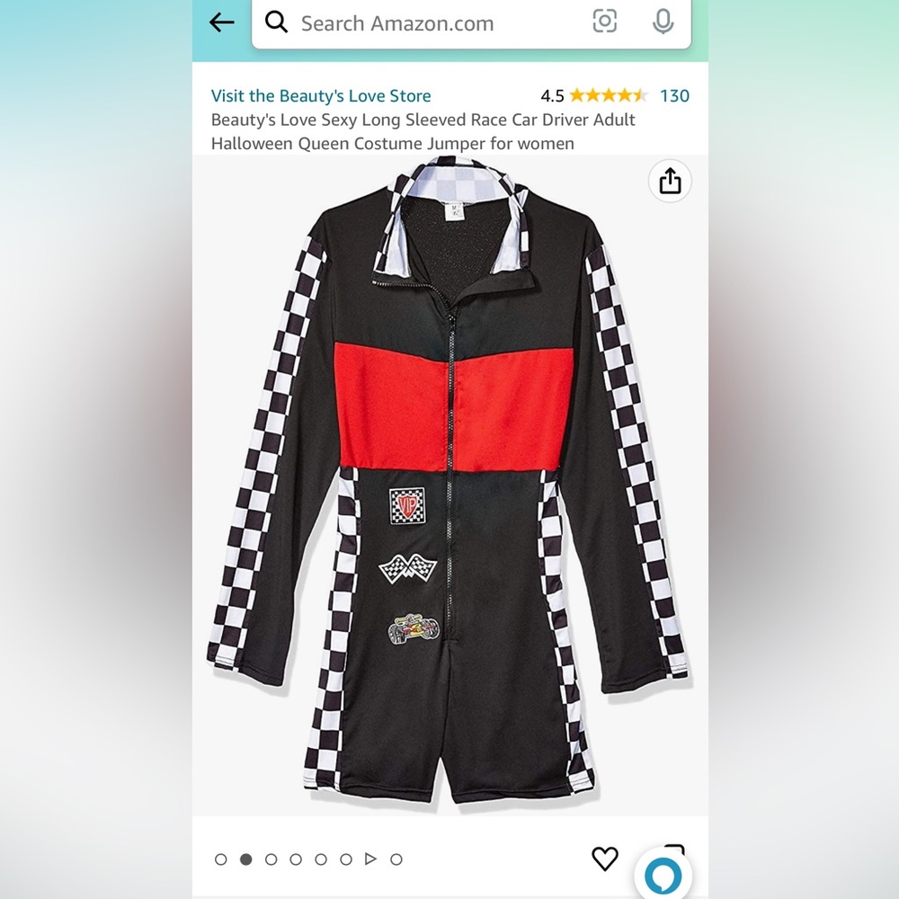 Halloween race car costume